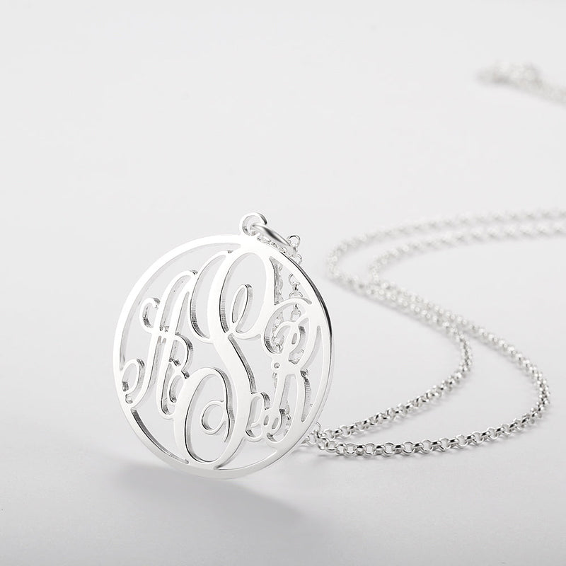 Custom Round Name Necklace