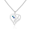 Heart Shaped Birthstone Necklace