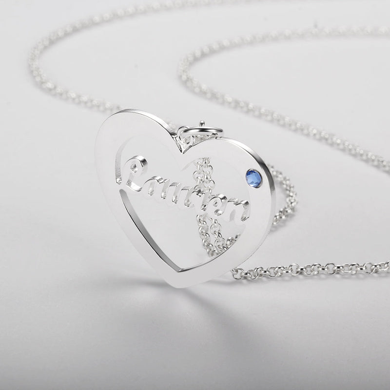 Custom Heart Name Necklace
