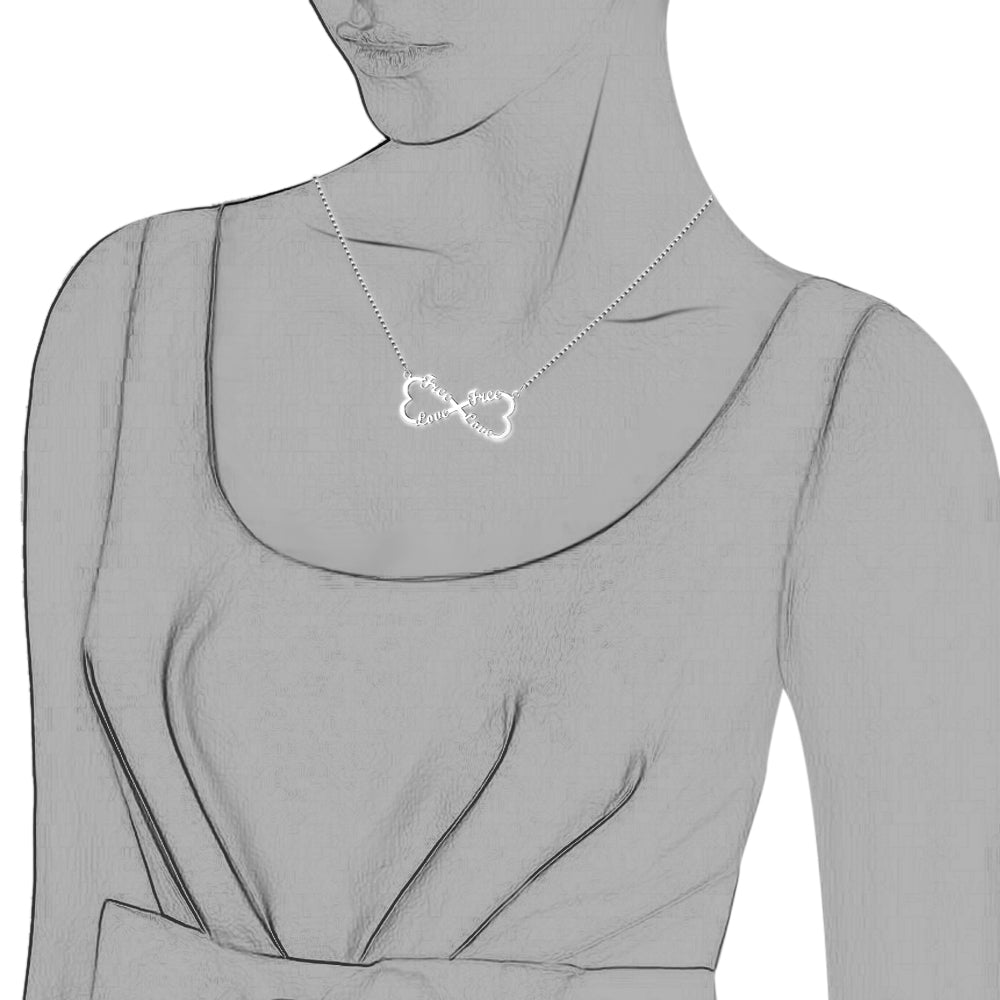 8-character heart-shaped name necklace