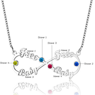 8 Character Birthstone Name Necklace