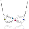 8 Character Birthstone Name Necklace