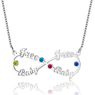 8 Character Birthstone Name Necklace