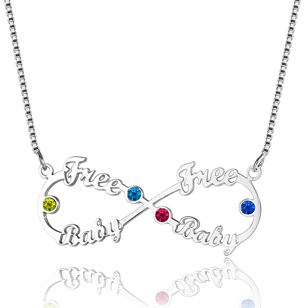 8 Character Birthstone Name Necklace