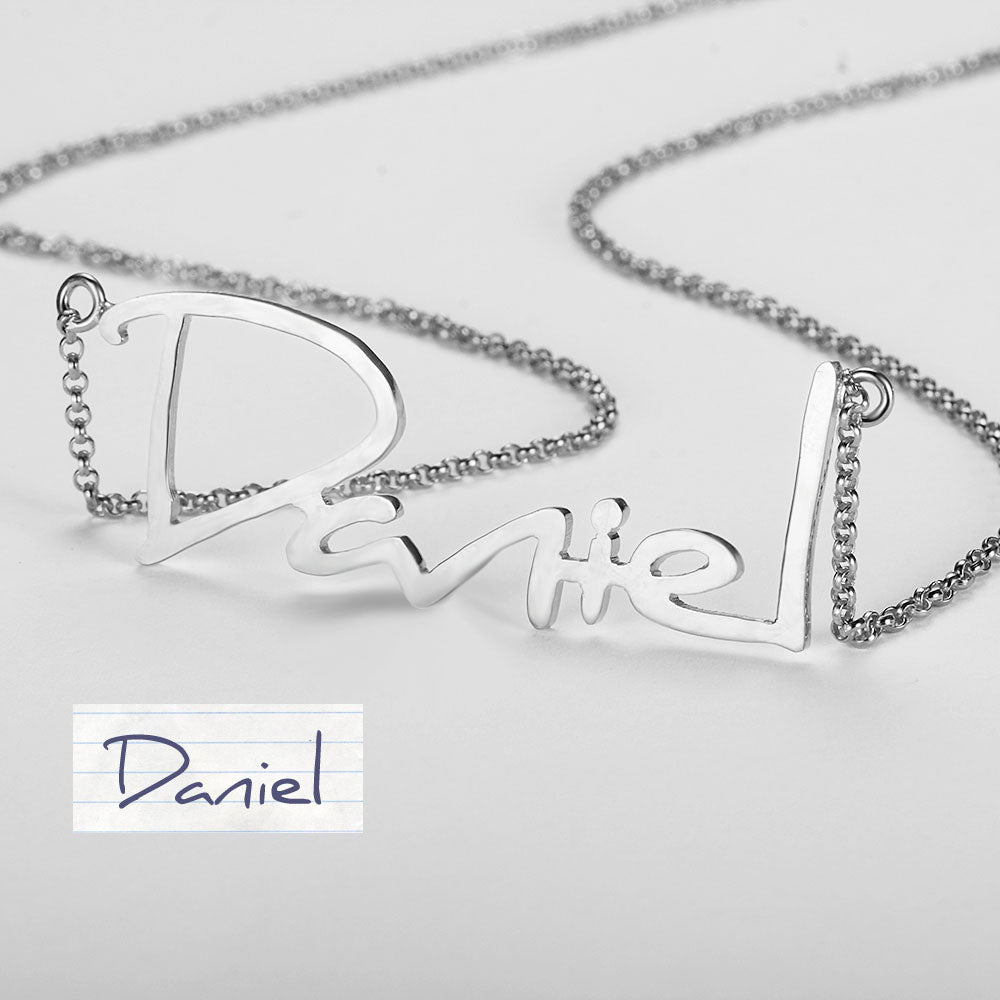 Personalized 925 Sterling Silver Handwritten Jewelry