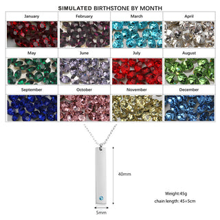 Personalized Stainless Steel Nameplate Bar Necklace