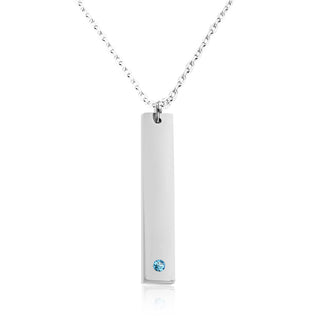 Personalized Stainless Steel Nameplate Bar Necklace