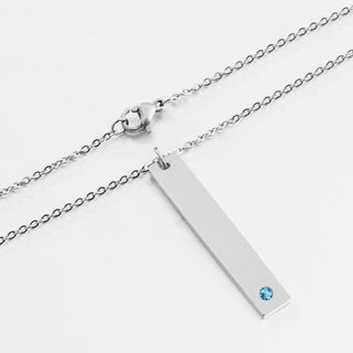 Personalized Stainless Steel Nameplate Bar Necklace