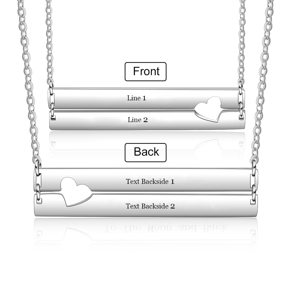 Personalized Stainless Steel Nameplate Bar Necklace