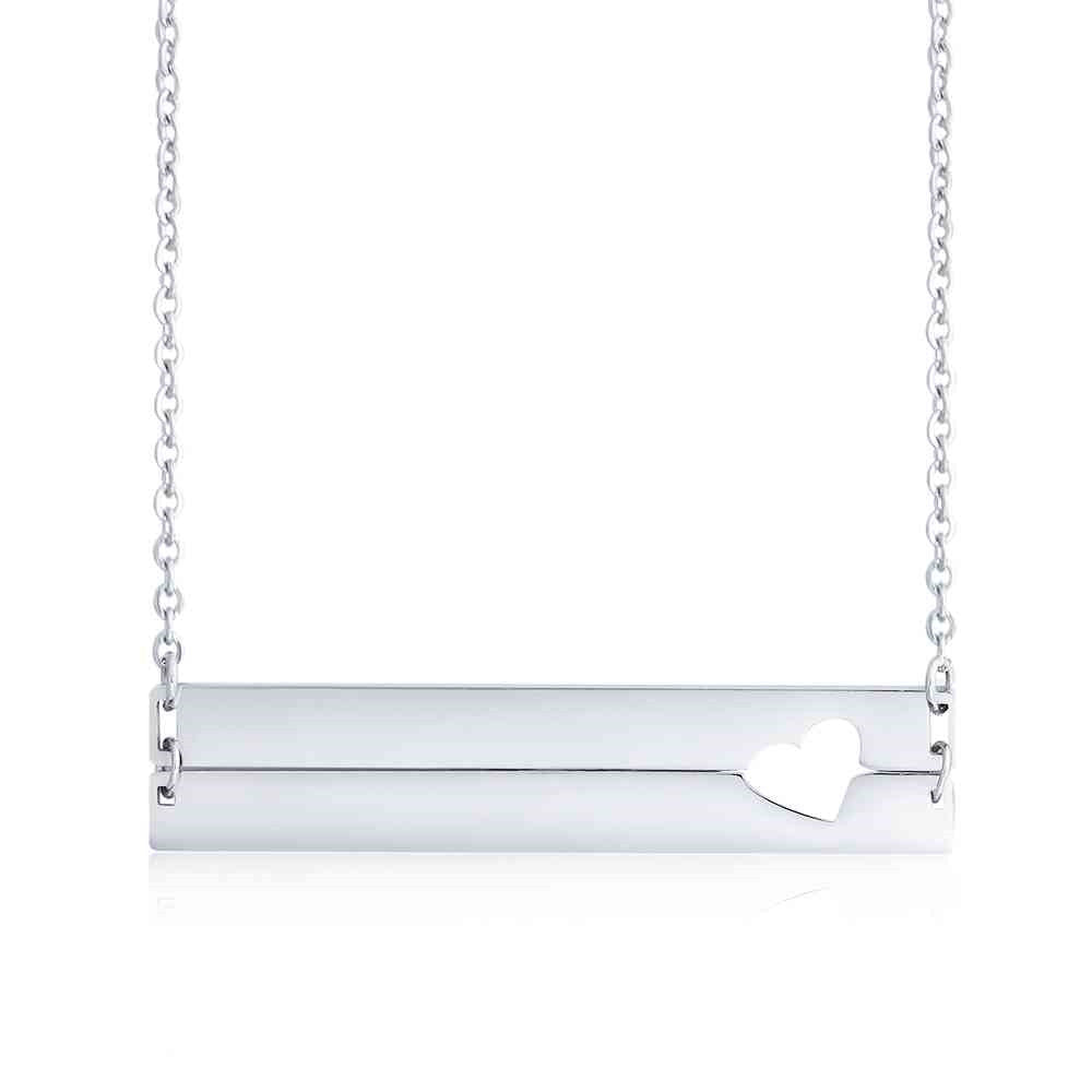 Personalized Stainless Steel Nameplate Bar Necklace