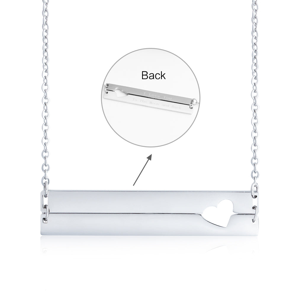 Personalized Stainless Steel Nameplate Bar Necklace