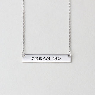 Stainless Steel Nameplate Bar Necklace With 45CM Chain