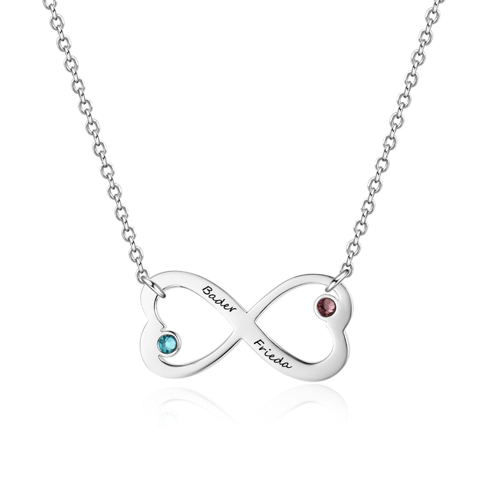 8 Shape Birthstone Necklace