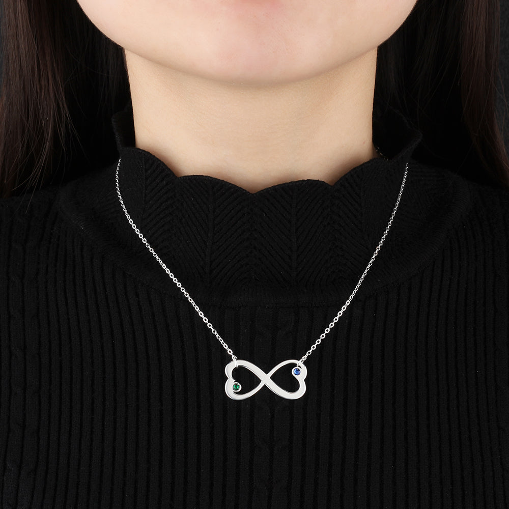 8 Shape Birthstone Necklace