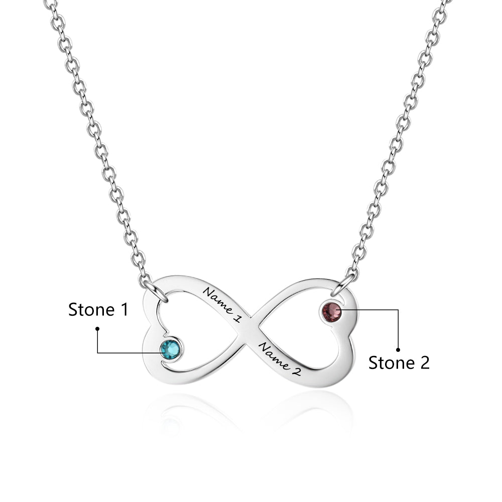 8 Shape Birthstone Necklace