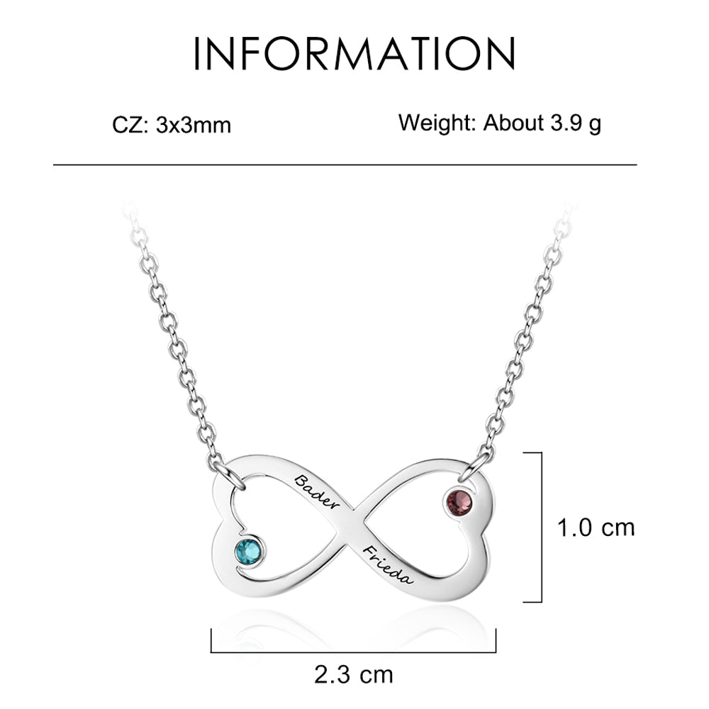 8 Shape Birthstone Necklace