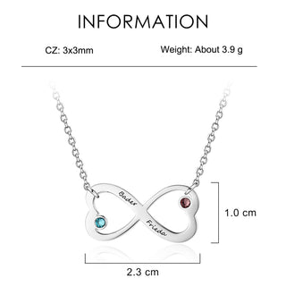 8 Shape Birthstone Necklace