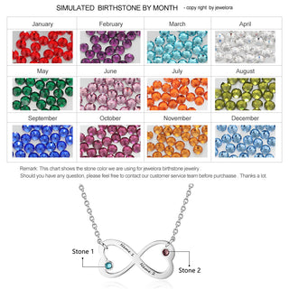 8 Shape Birthstone Necklace