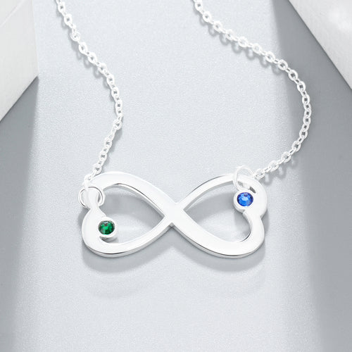 8 Shape Birthstone Necklace