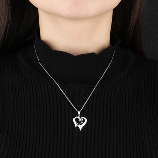 925 Sterling Silver Heart Necklace with Mom