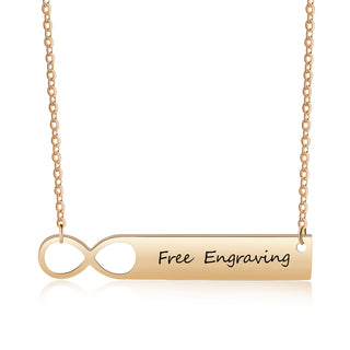 Personalized Stainless Steel Nameplate Bar Necklace