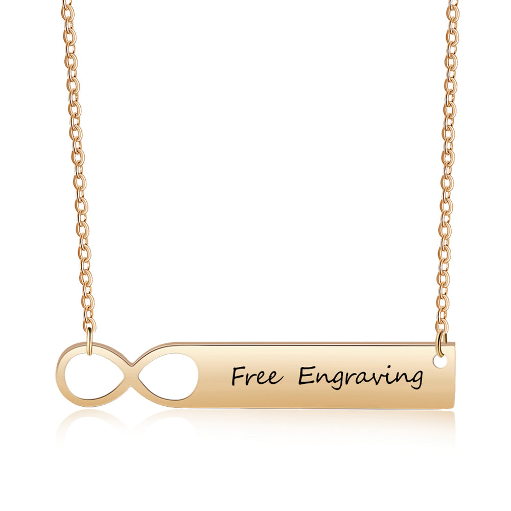 Personalized Stainless Steel Nameplate Bar Necklace