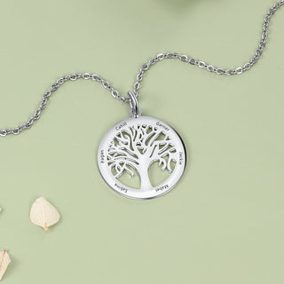 Stainless Steel Tree of Life Name Necklace