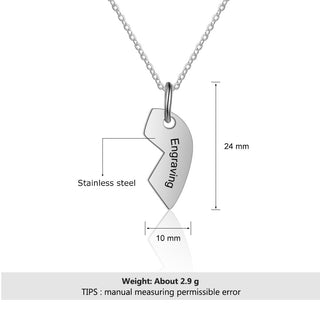 Custom Stitched Heart Shaped Flat Necklace