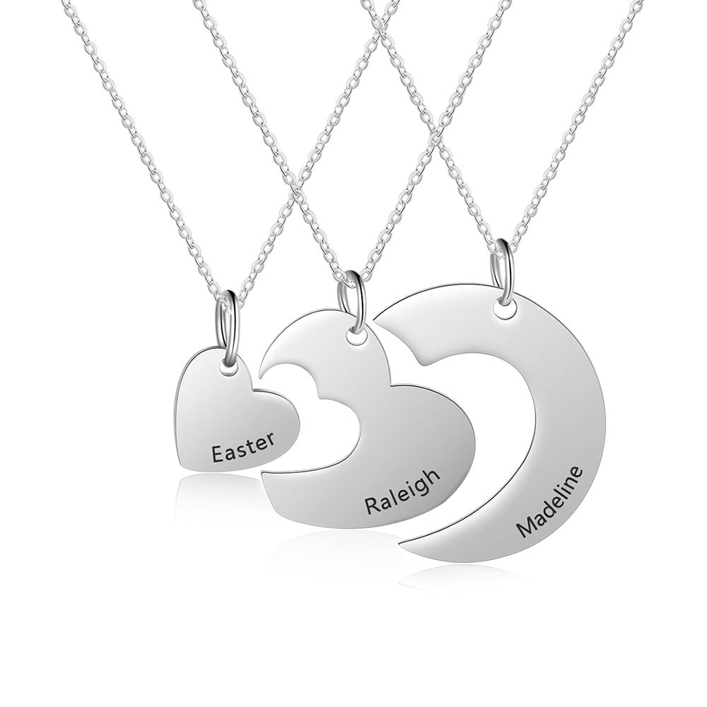 Three Heart-shaped Plane Necklace