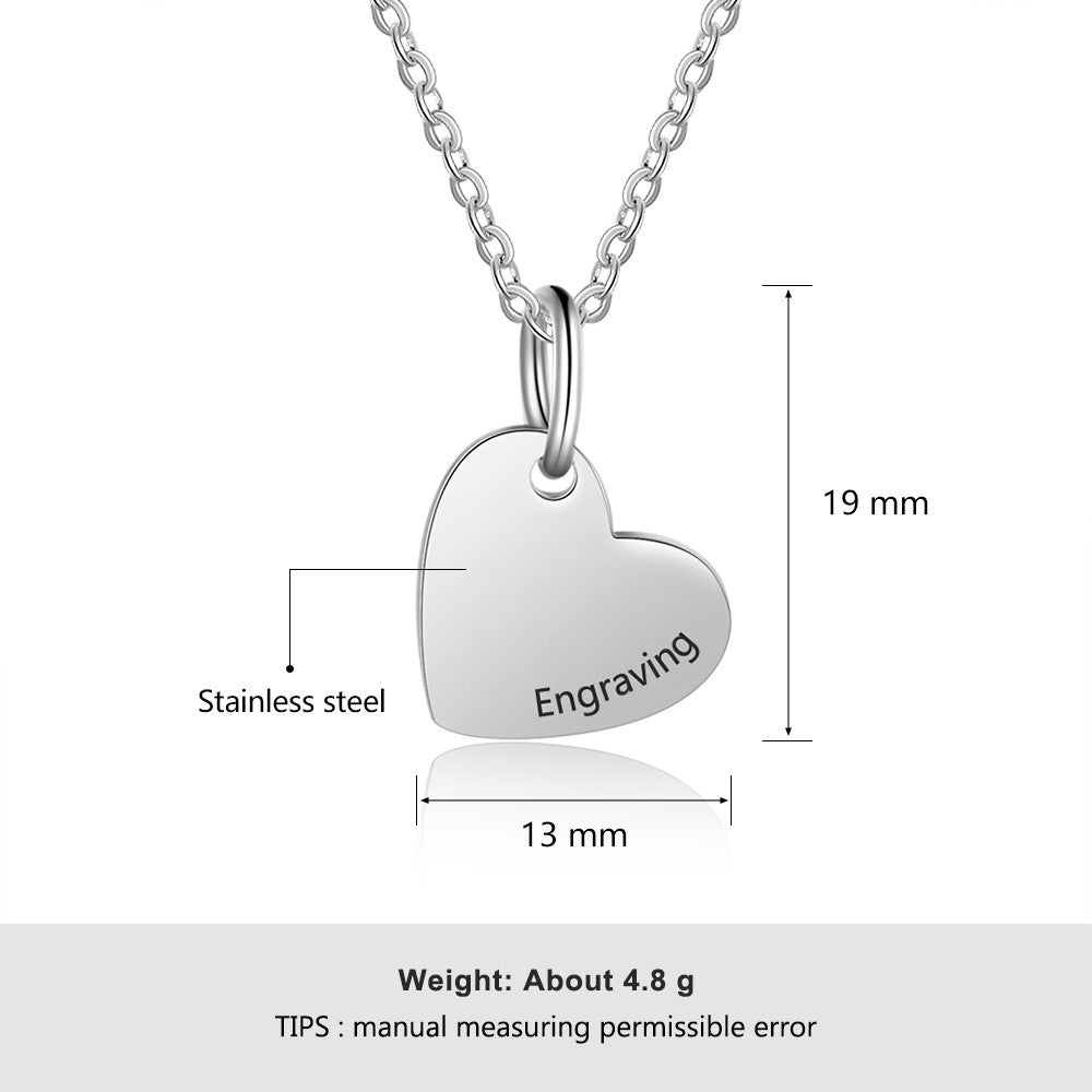 Three Heart-shaped Plane Necklace