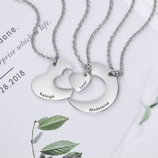 Three Heart-shaped Plane Necklace