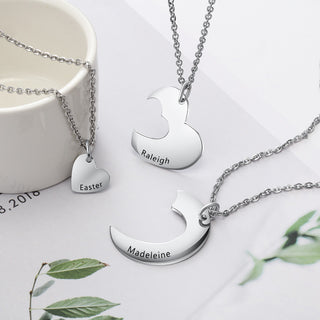 Three Heart-shaped Plane Necklace