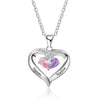 925 Sterling Silver Two Birthstone Necklace