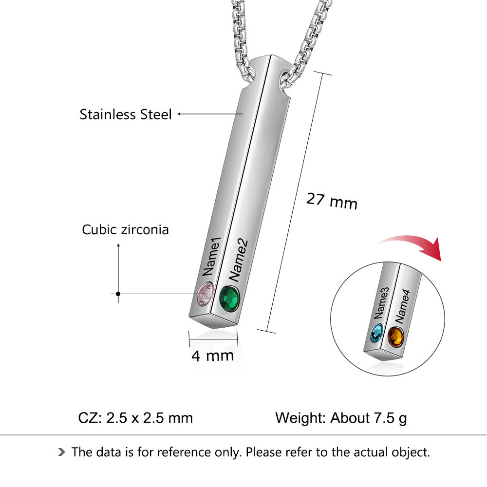 Birthstone Long Necklace