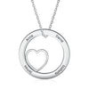 Round Heart Shaped Flat Necklace