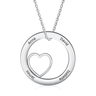 Round Heart Shaped Flat Necklace