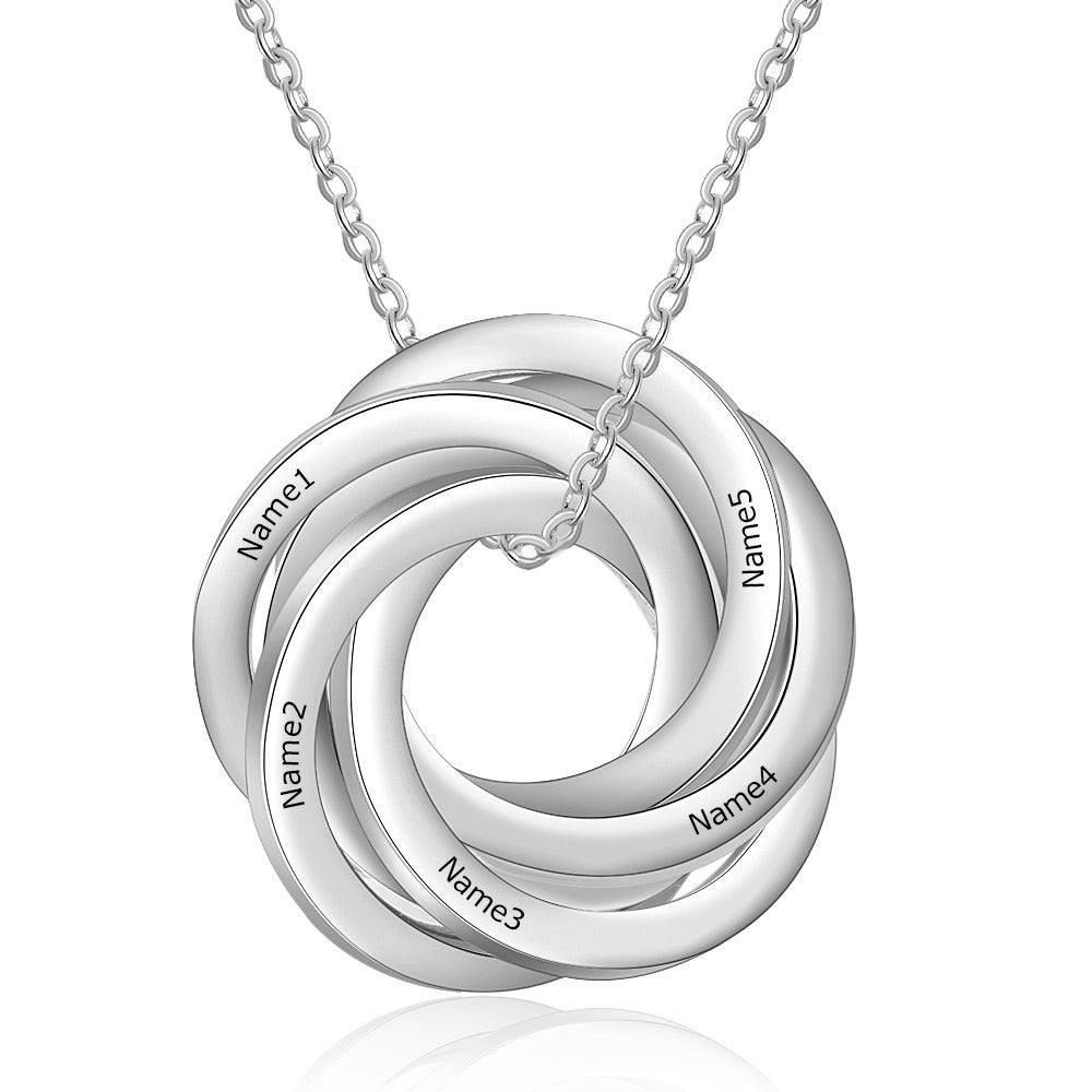 Customized Multi Ring Necklace