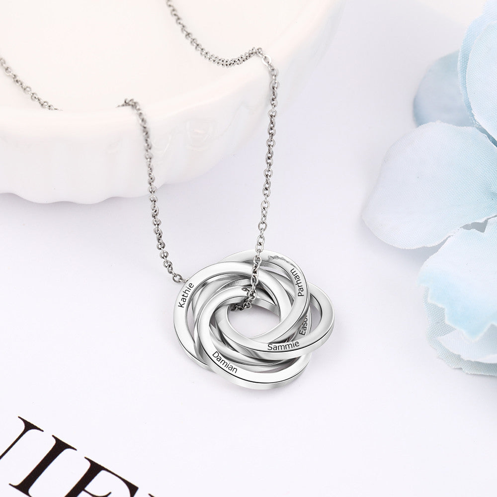 Customized Multi Ring Necklace