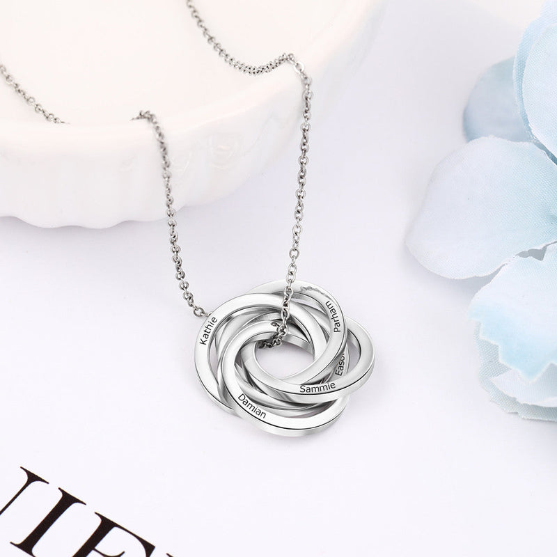 Customized Multi Ring Necklace