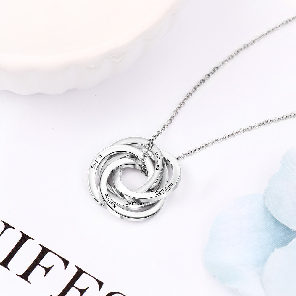 Customized Multi Ring Necklace