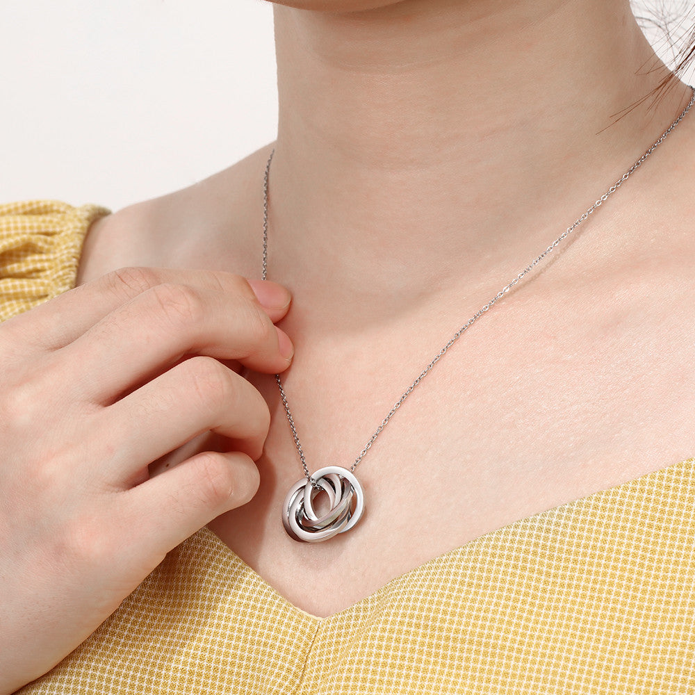 Customized Multi Ring Necklace