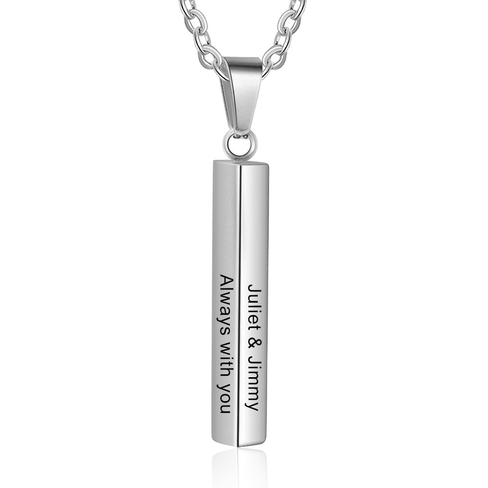 Lettering long necklace