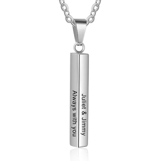 Lettering long necklace