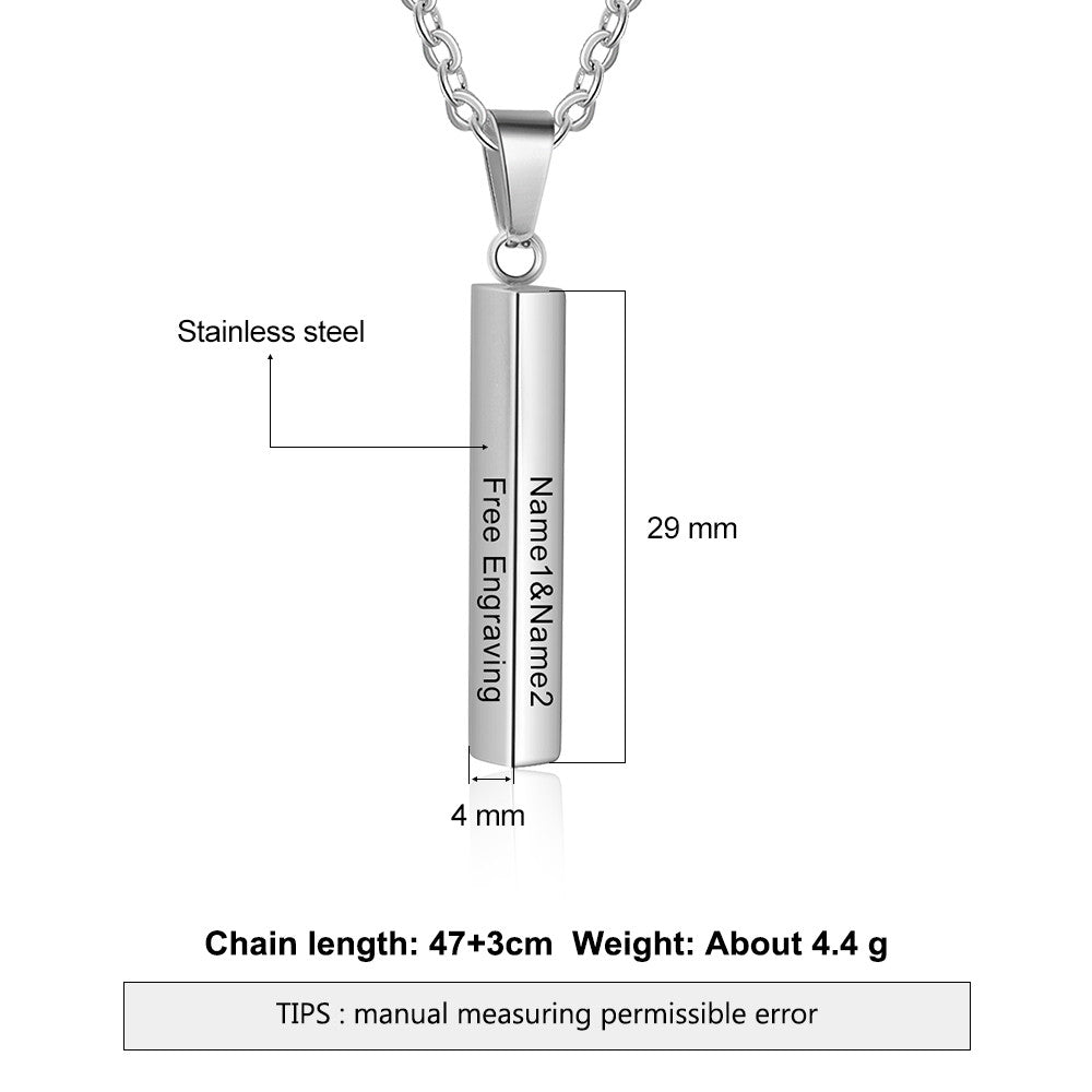 Lettering long necklace