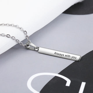 Lettering long necklace