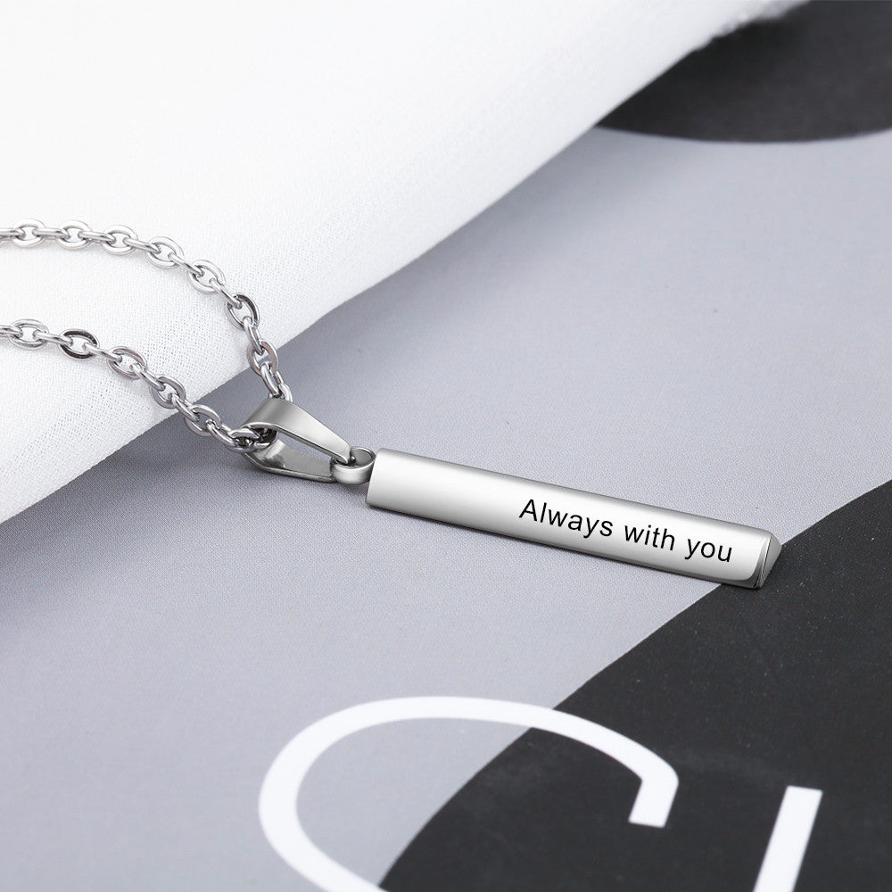 Lettering long necklace