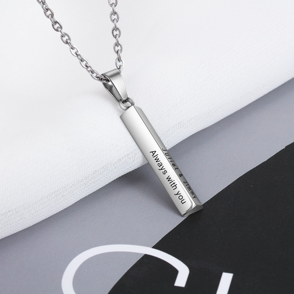 Lettering long necklace