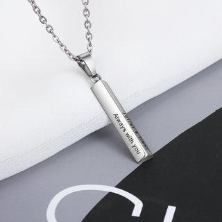 Lettering long necklace