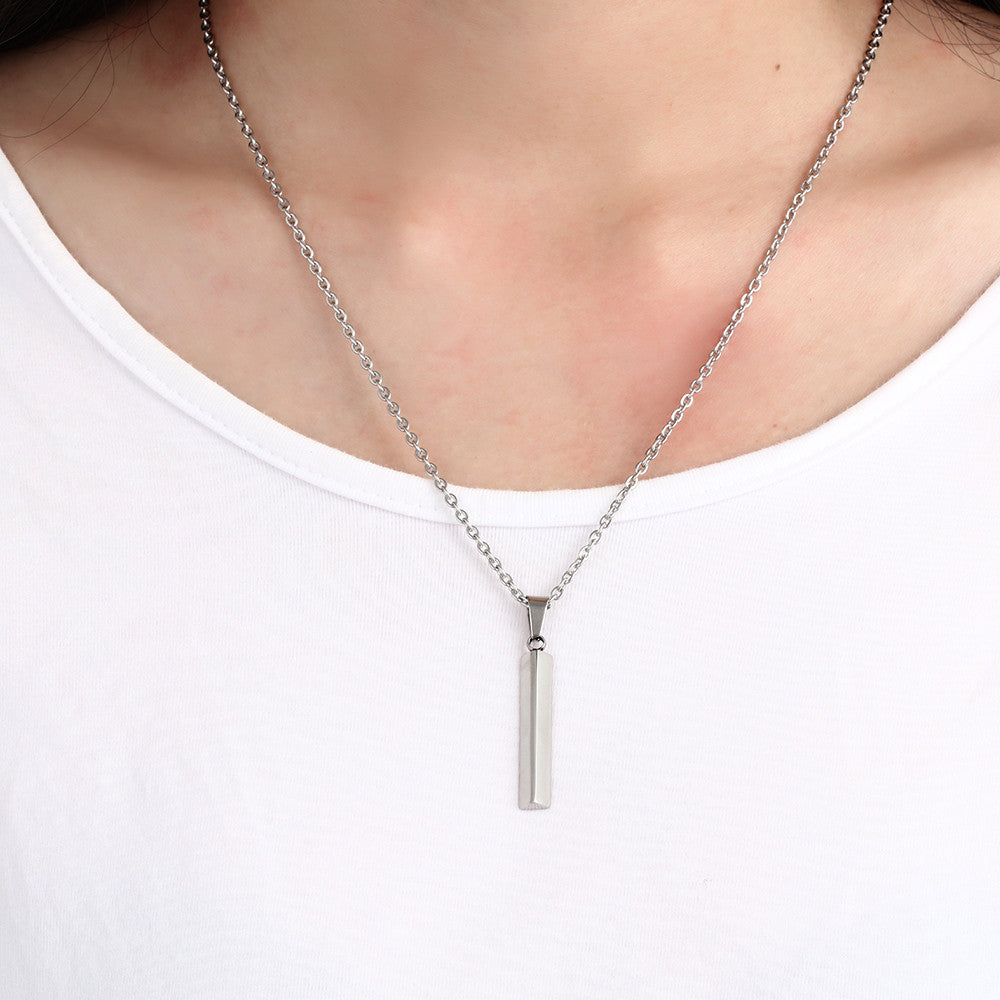 Lettering long necklace