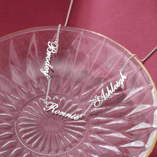 Custom three name necklace